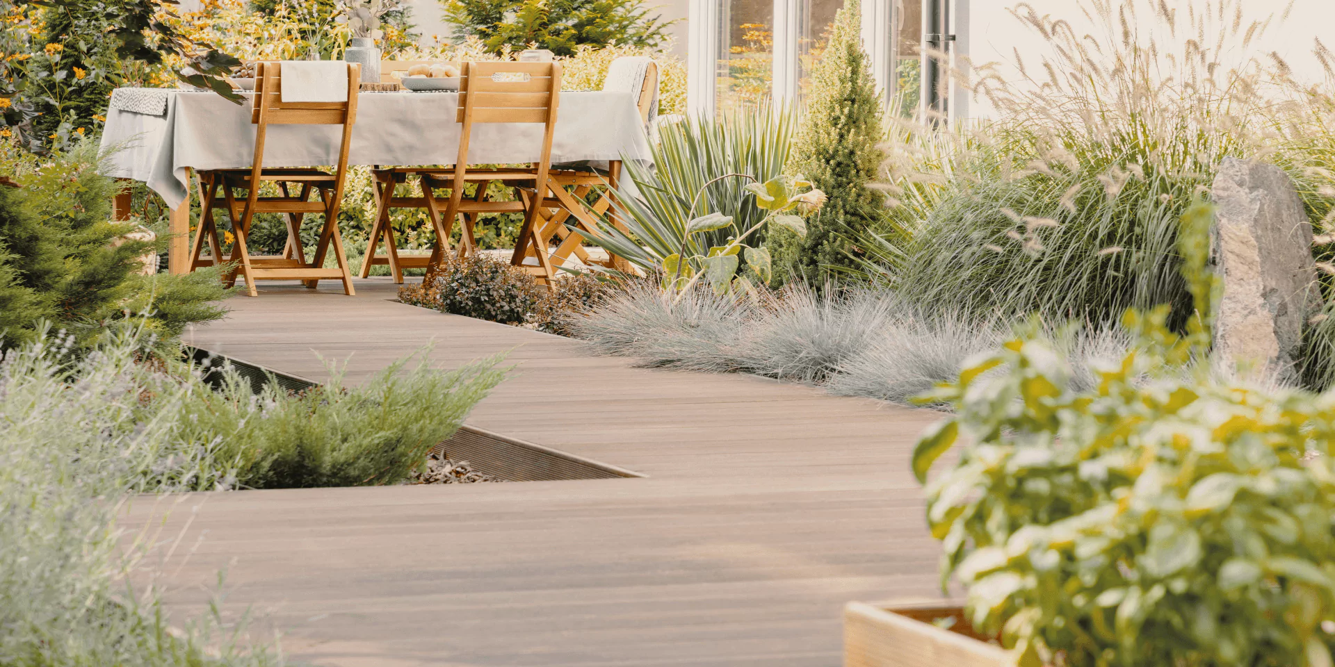 Terrasse en bois à La Palmyre